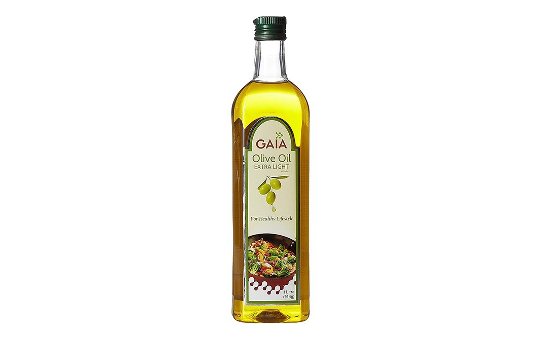 Gaia Olive Oil Extra Light    Glass Bottle  1 litre
